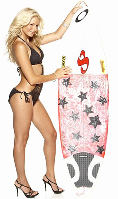 Anastasia Ashley And Her Surfboard