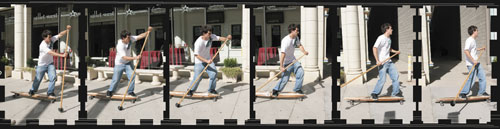 Stand-up paddling in the streets