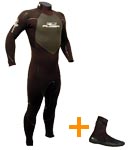 Cood water temperature 4/3 wetsuit and booties
