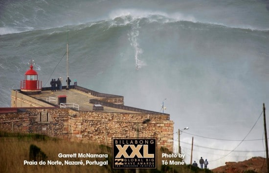 Garrett McNamara at Praia do Norte, Nazaré, Portugal