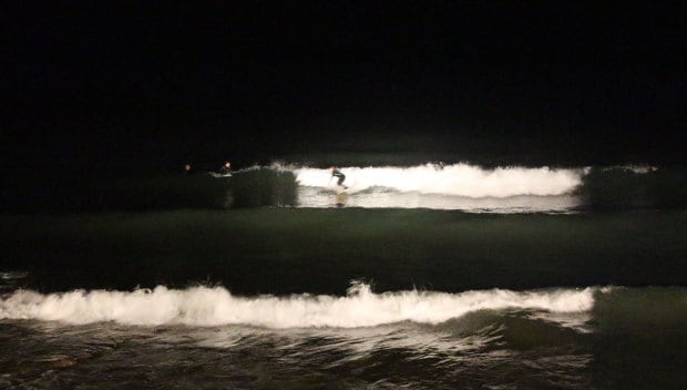 night surfing under the lights