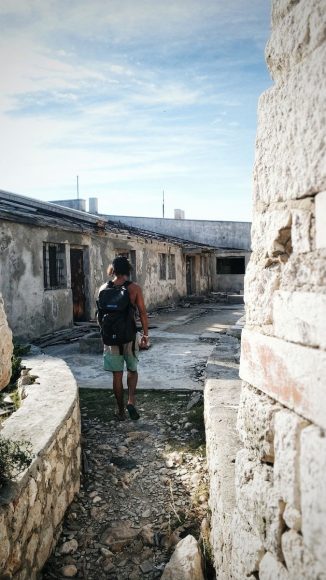 Abandoned Goli otok communist prison for political prisoners.