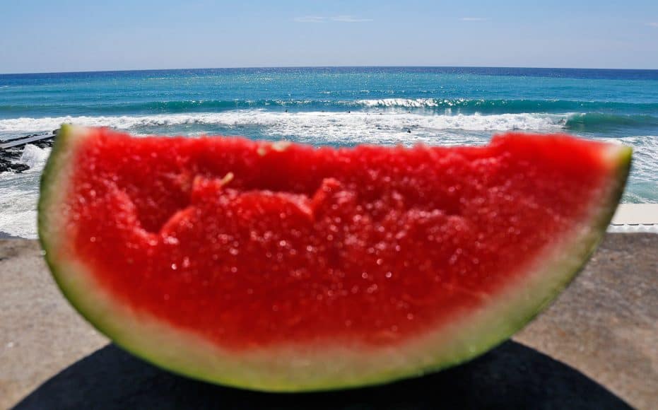 Waves and watermelons.