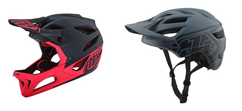 Full face and open face mountain bike helmet
