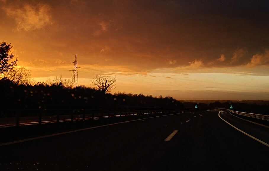 Nature turned on the colors during the drive home.