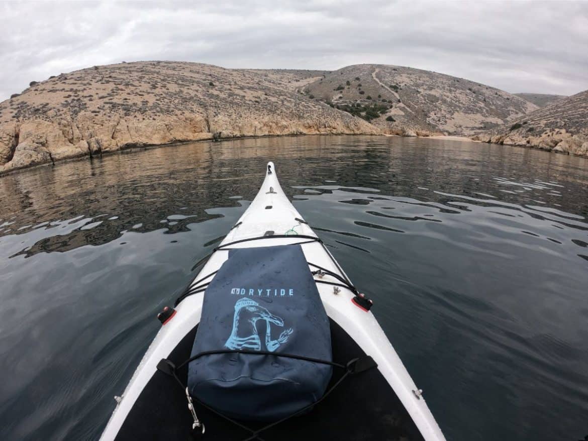 January kayaking on Adriatic sea