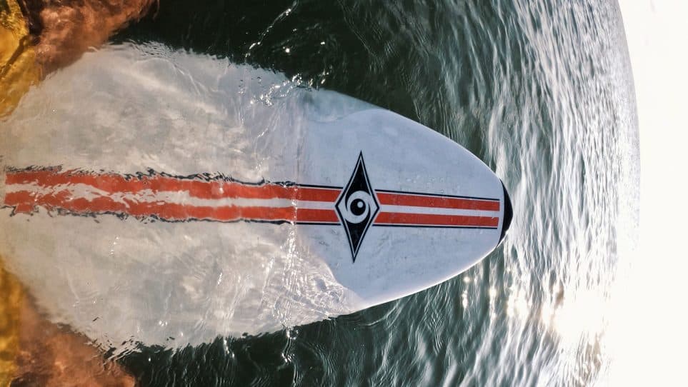 Surfboard in water