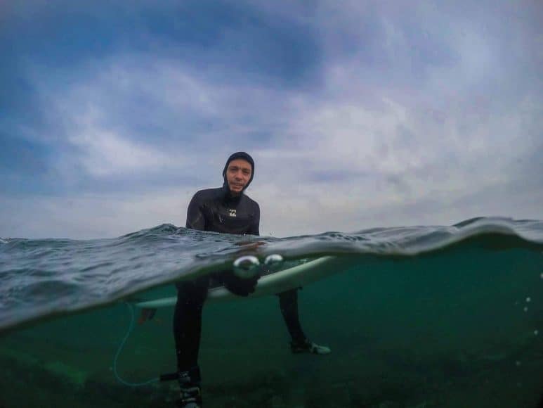 Thats my buddy Luggy training for his Africa mission:) Photo: Split dome port + GoPro