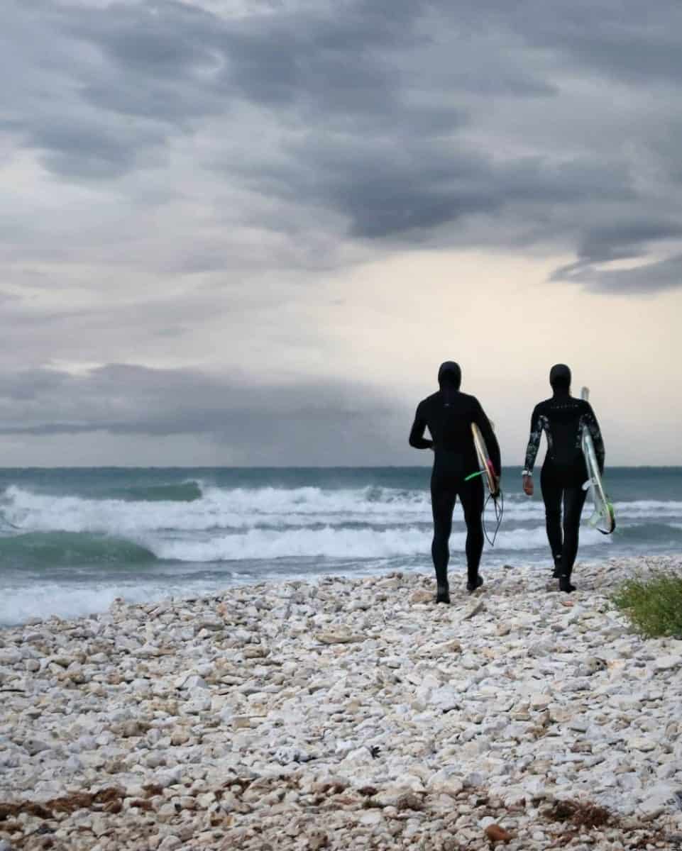 Two surfers in Croatia